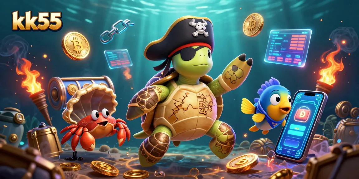 Bet on thrilling adventures with kk55 in a dynamic underwater scene showcasing unique gambling experiences.