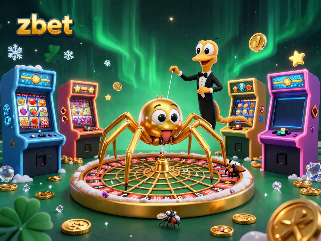 Experience zbet's thrilling gaming environment with vibrant slot machines and dynamic characters.