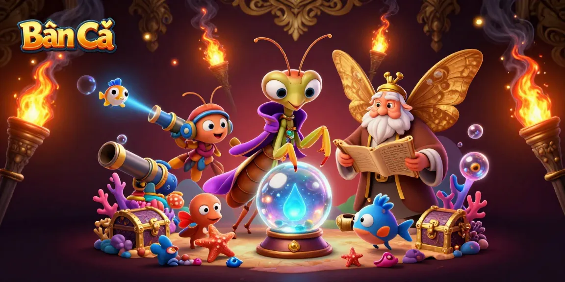 Engage in Bắn Cá game strategies with colorful underwater adventure, vibrant fish, and treasure hunts.