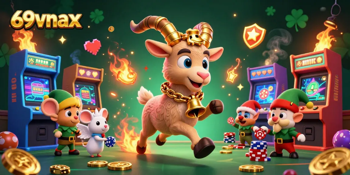 Experience thrilling gameplay at 69vnax with a festive, spooky casino atmosphere featuring animated characters.