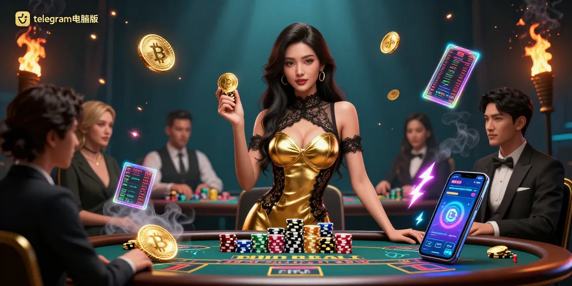 在闪耀的VIP桌上与telegram电脑版一起玩刺激的百家乐，展现发光的加密货币元素。