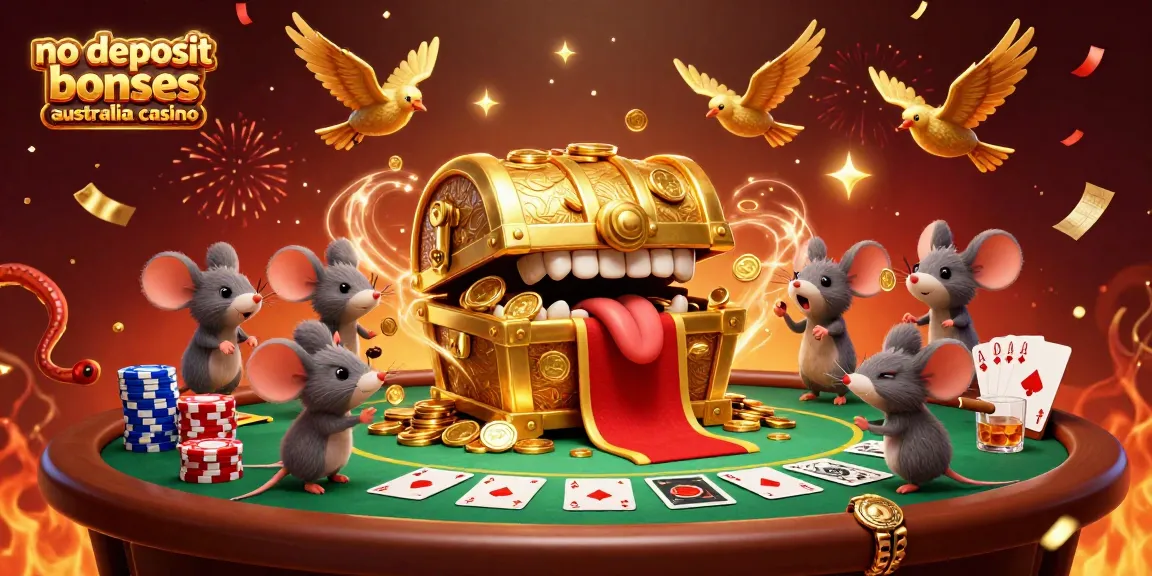 No deposit bonuses Australia casino brings vibrant gaming excitement to life with 3D illustration.